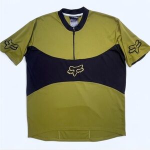 Fox Men's Green and Black Jersey riding motocross sport medium